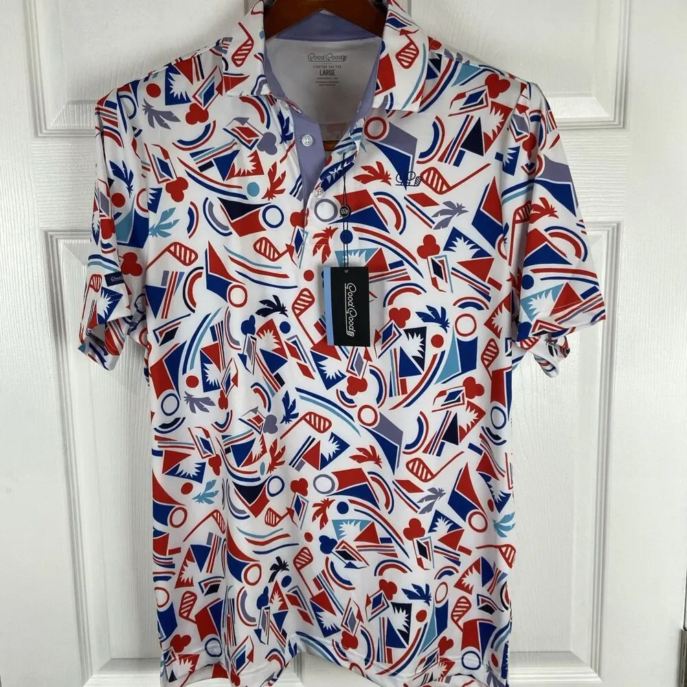 Good Good Golf Mens Proud & True Performance Polo Shirt Casual NEW Mens Large - Picture 3 of 6
